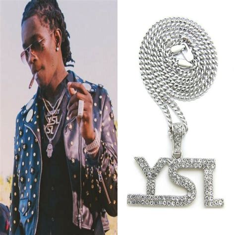 young thug chanel necklace|young thug ysl chain.